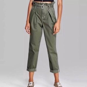 Wild Fable Women’s High Waist Green Pants 14